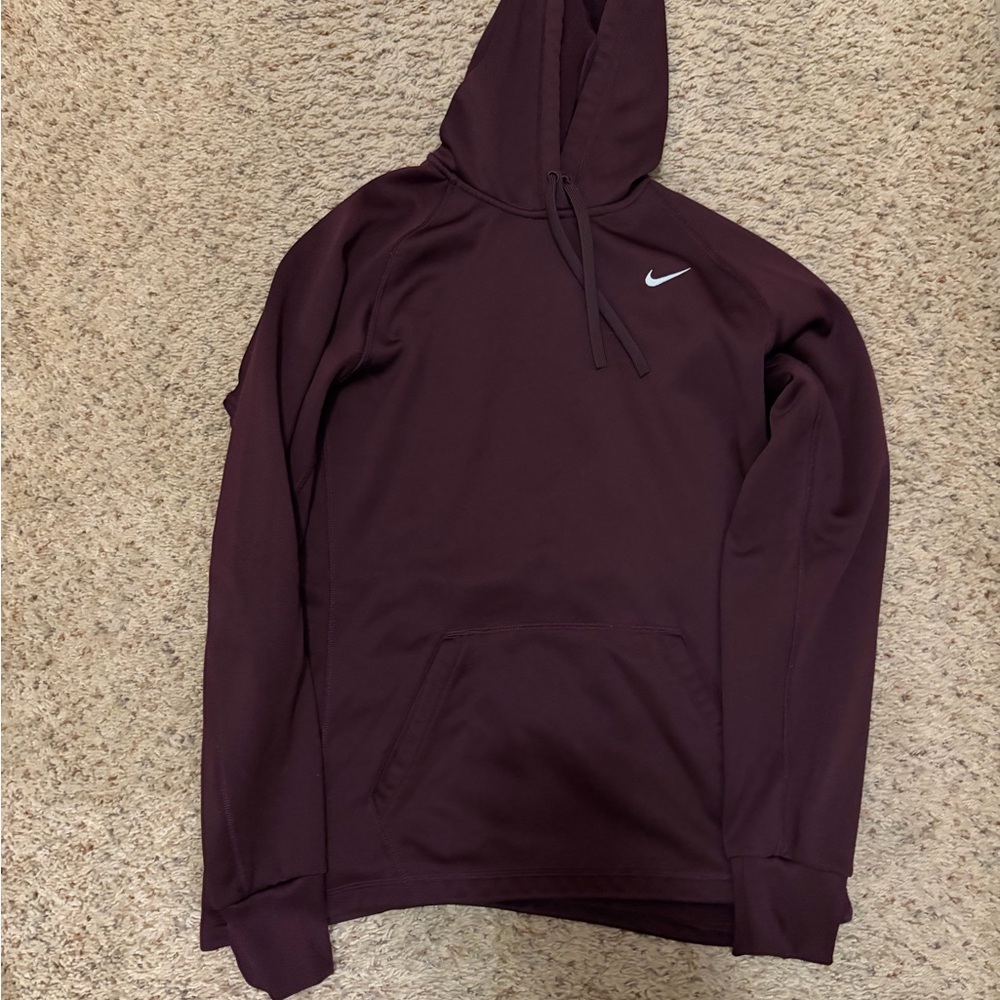 Nike Therma-FIT Pullover Fleece Hoodie Maroon Burgundy Men's Medium